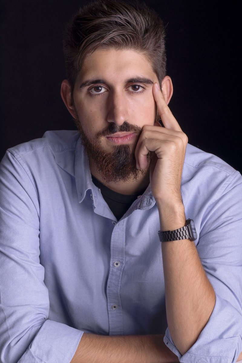 really, thoughtful, man, beard, bearded, shirt, looking, big nose, skinny, person, really, really, really, really, really